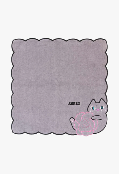 Anna Sui Cat Embroidery Rose Washcloth