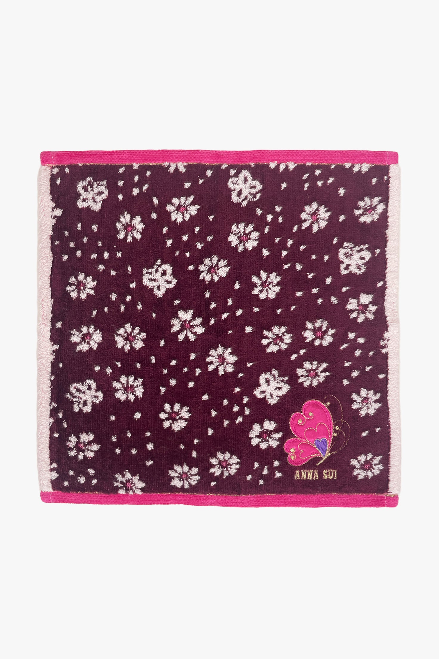 Anna Sui Butterfly Flowers Washcloth