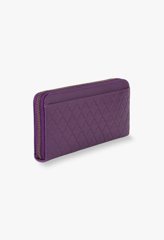 Anna Sui Victorian Quilted Wallet - Purple