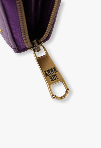 Anna Sui Victorian Quilted Wallet - Purple