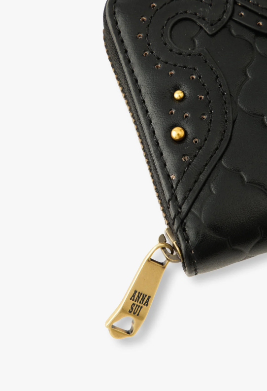 Anna Sui Victorian Quilted Small Wallet - Black