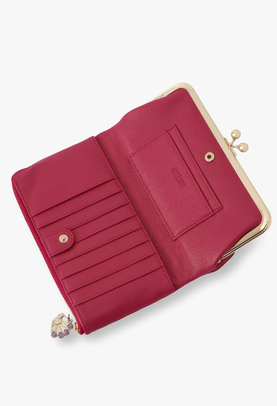 Anna Sui Peacock Embossed Wallet - Pink