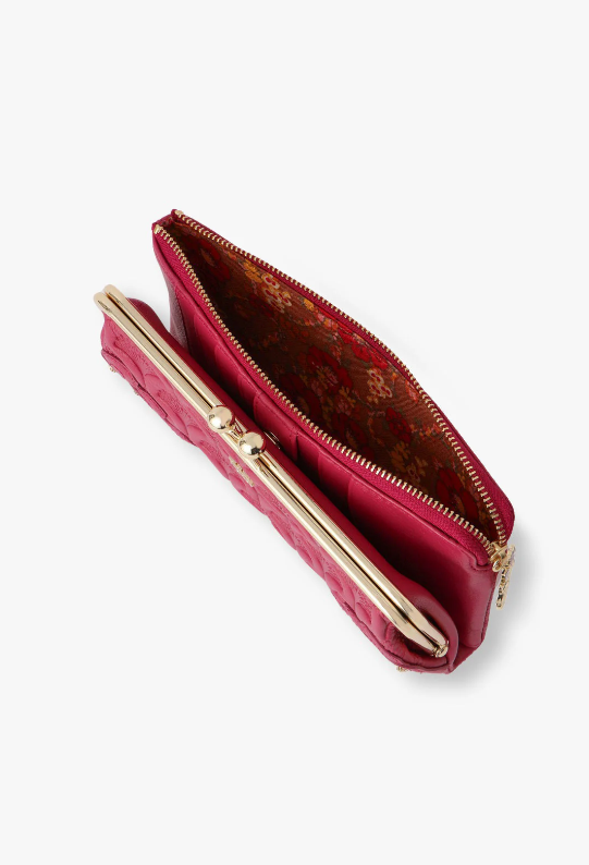 Anna Sui Peacock Embossed Wallet - Pink