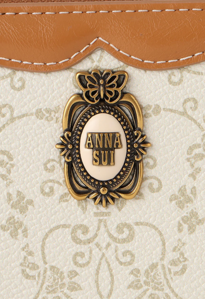 Anna Sui Lacey Roses Small Wallet - Beige