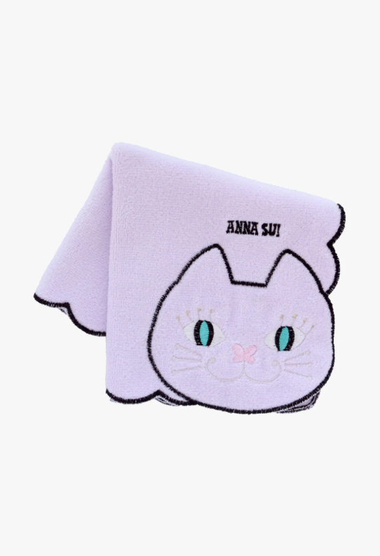 Anna Sui NEW: Cat Embroidery Washcloth