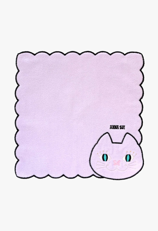 Anna Sui NEW: Cat Embroidery Washcloth
