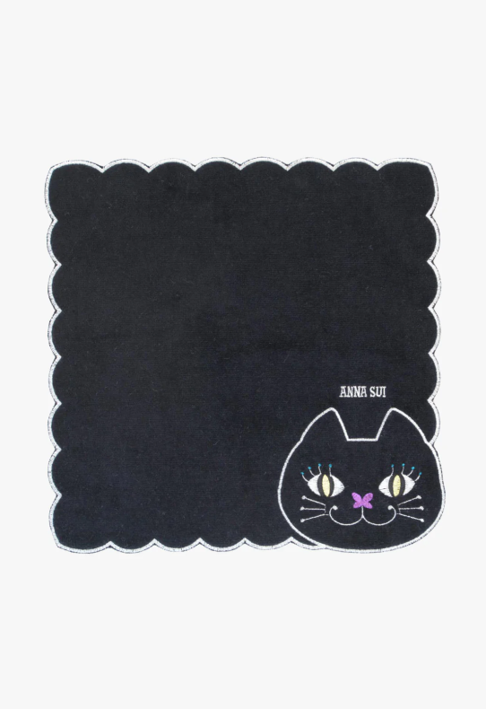 Anna Sui NEW: Cat Embroidery Washcloth