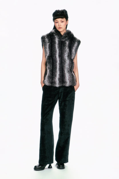 Anna Sui Faux Silver Fox Hoodie