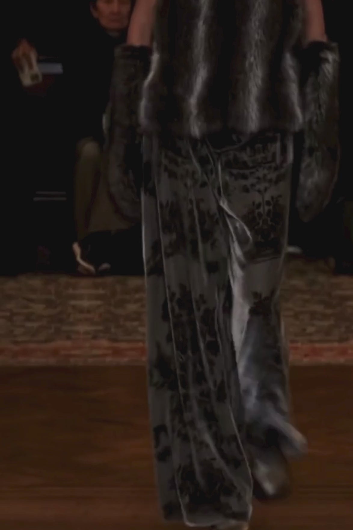 Anna Sui Faux Silver Fox Hoodie