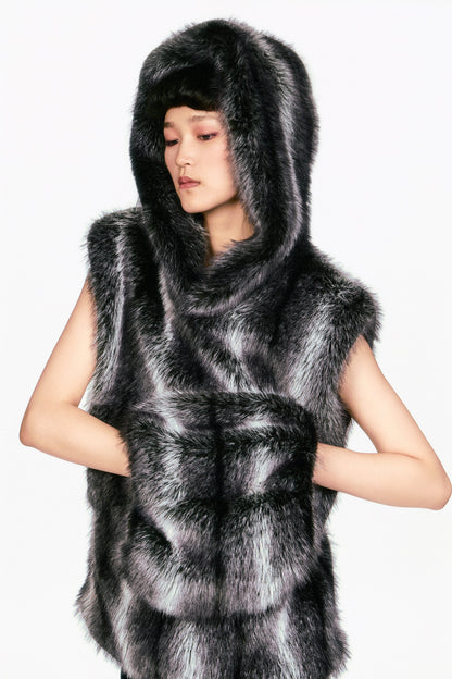 Anna Sui Faux Silver Fox Muff