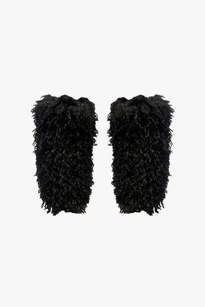 Anna Sui Faux Fur Leg Warmers - Black
