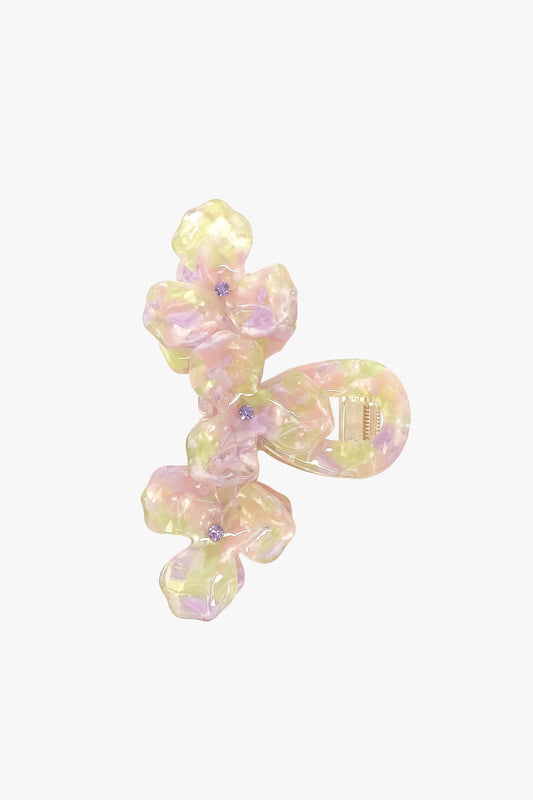 Anna Sui Triple Flower Rhinestone Jaw Clip