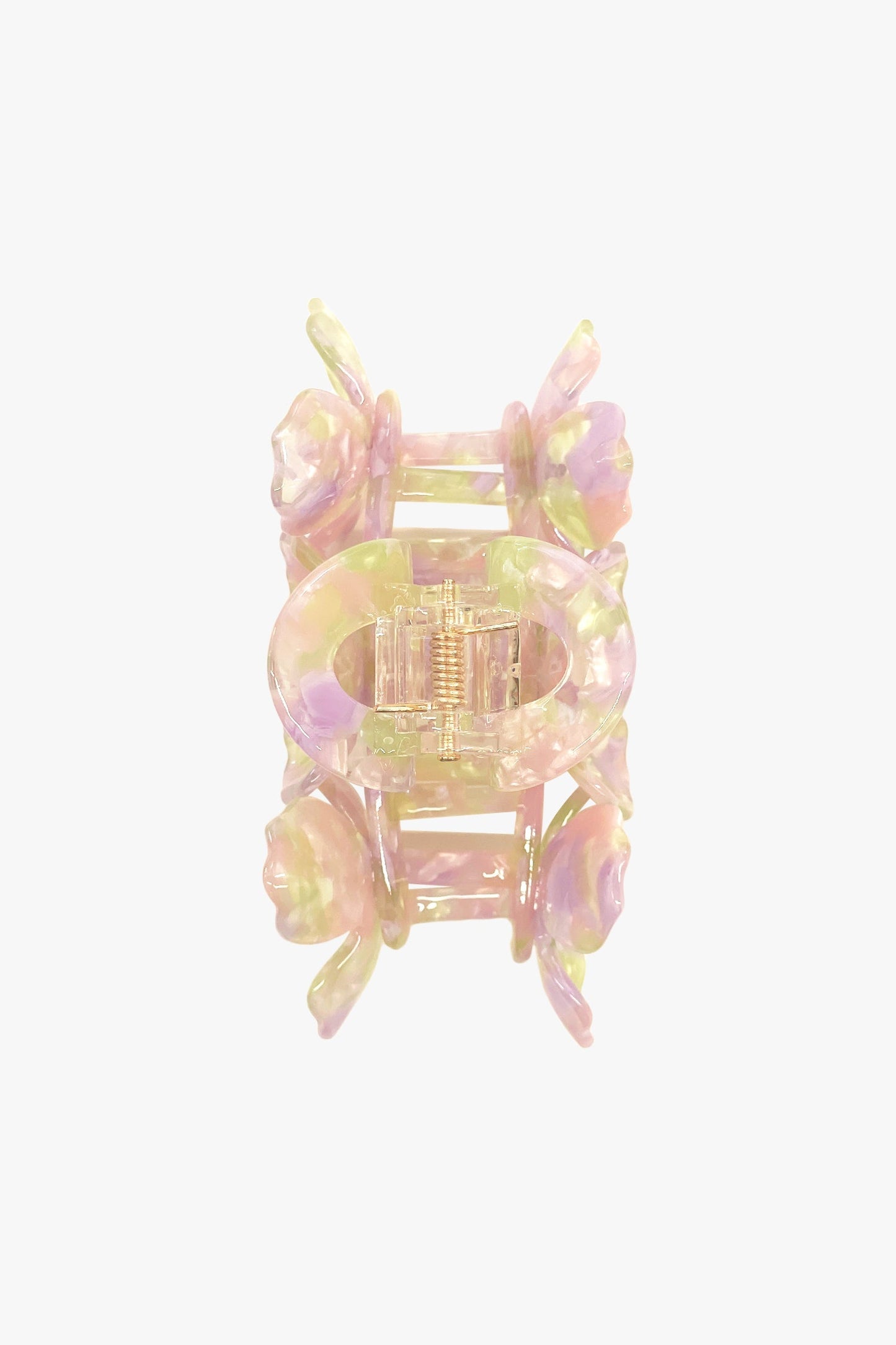 Anna Sui Triple Flower Rhinestone Jaw Clip