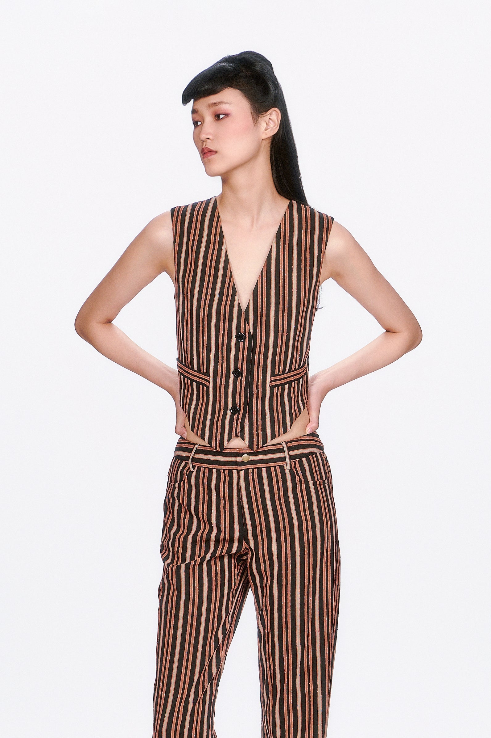 Anna Sui Pinstripe Vest