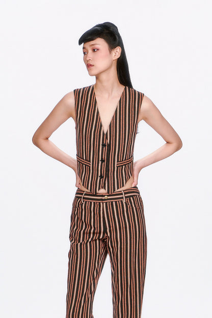 Anna Sui Pinstripe Vest