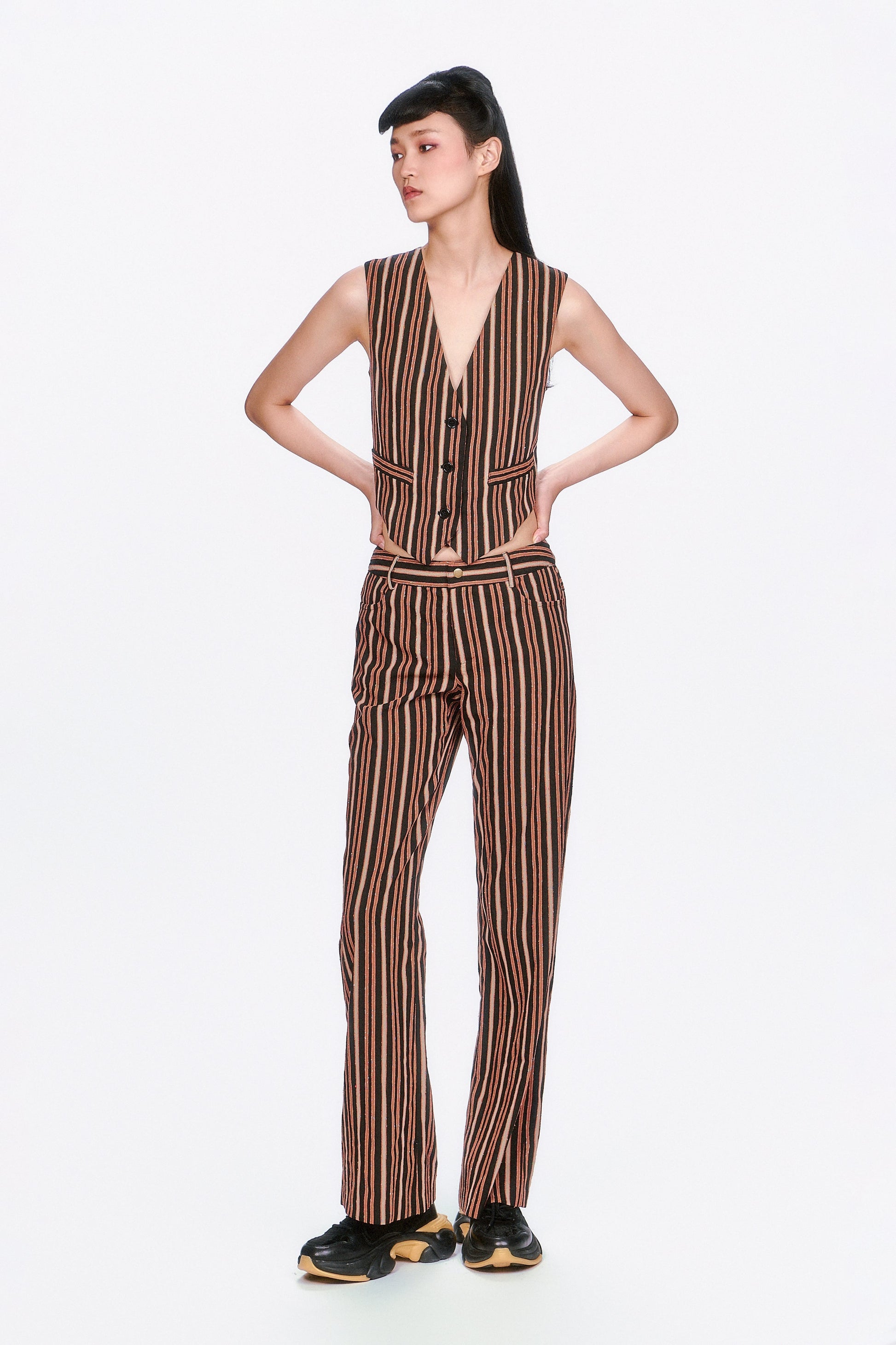 Anna Sui Pinstripe Vest