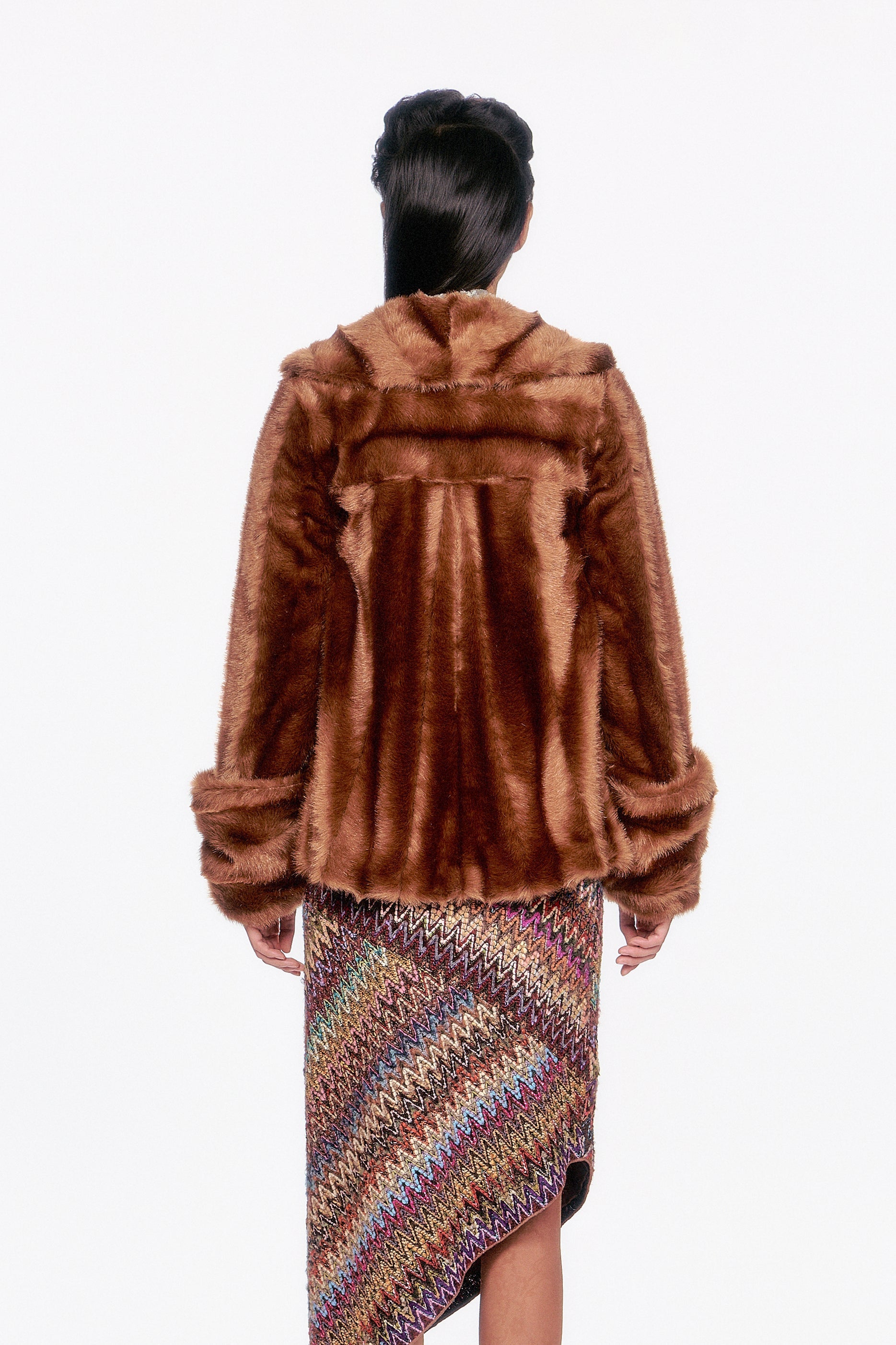 Anna Sui Faux Mink Swing Coat
