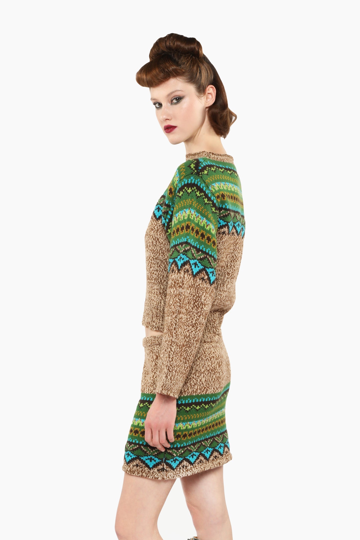 Anna Sui Fair Isle Sweater - Teal