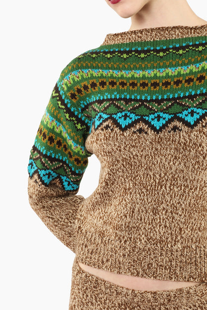 Anna Sui Fair Isle Sweater - Teal