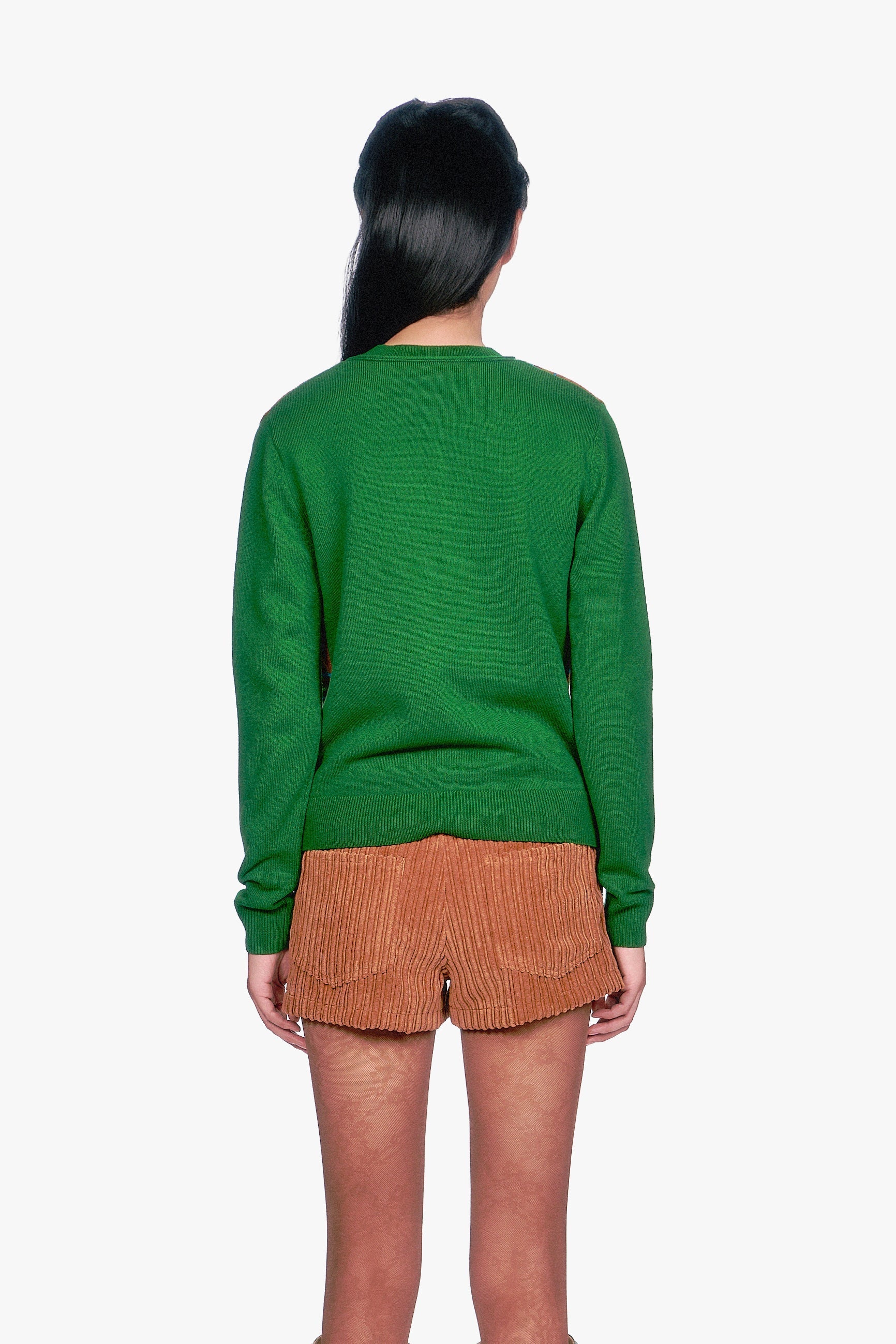 Anna Sui Plaid Cardigan - Leaf Green