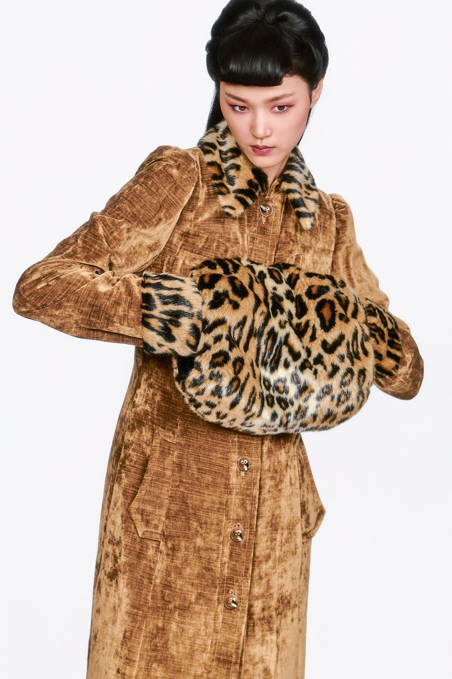 Anna Sui Faux Leopard Muff