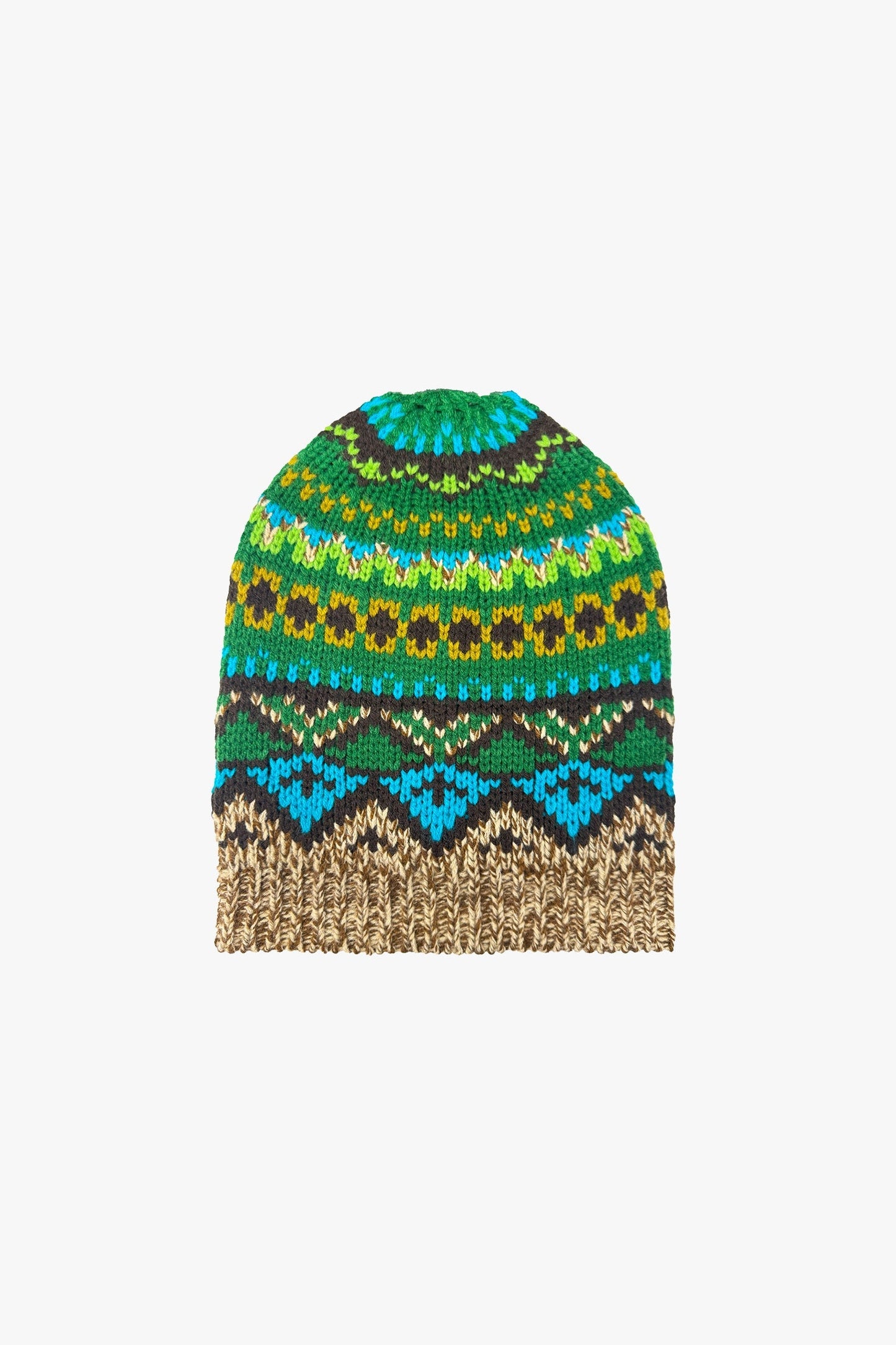 Anna Sui Fair Isle Beanie - Teal