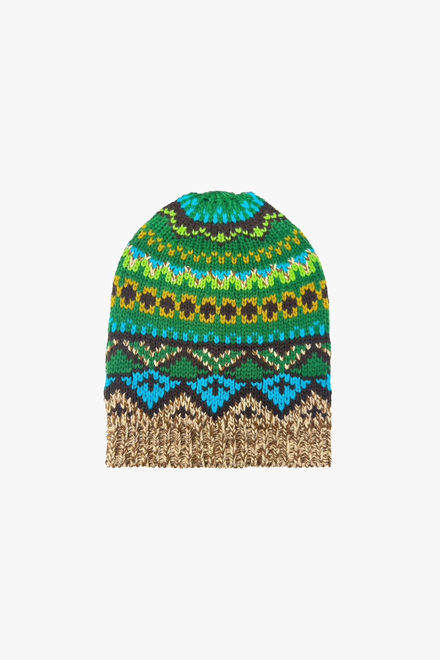 Anna Sui Fair Isle Beanie - Teal
