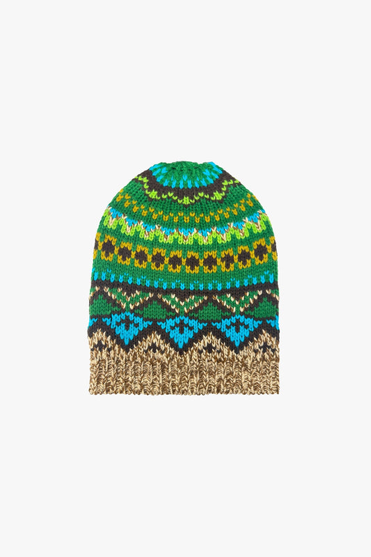 Anna Sui Fair Isle Beanie - Teal