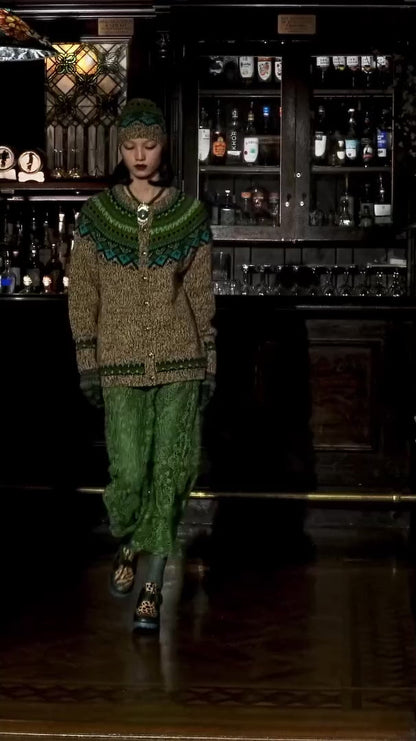 Anna Sui Fair Isle Beanie - Teal