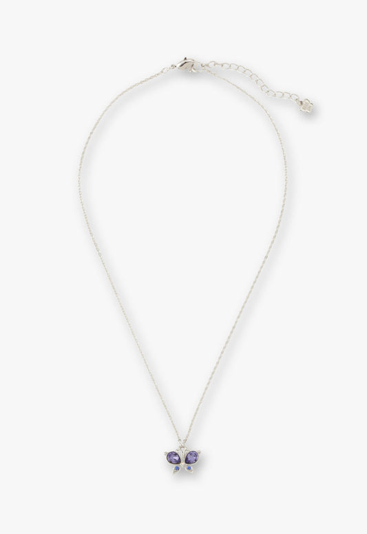 Anna Sui Silver Butterfly Necklace