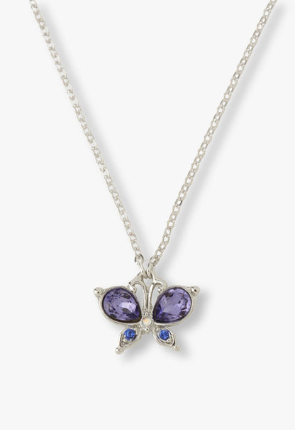 Anna Sui Silver Butterfly Necklace