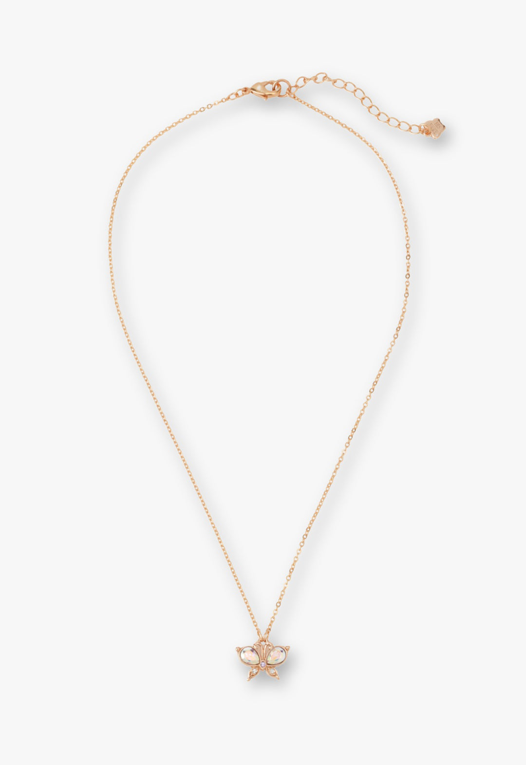 Anna Sui Rose Gold Butterfly Necklace