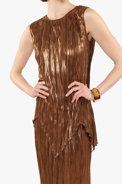 Anna Sui Pleats Sleeveless Top