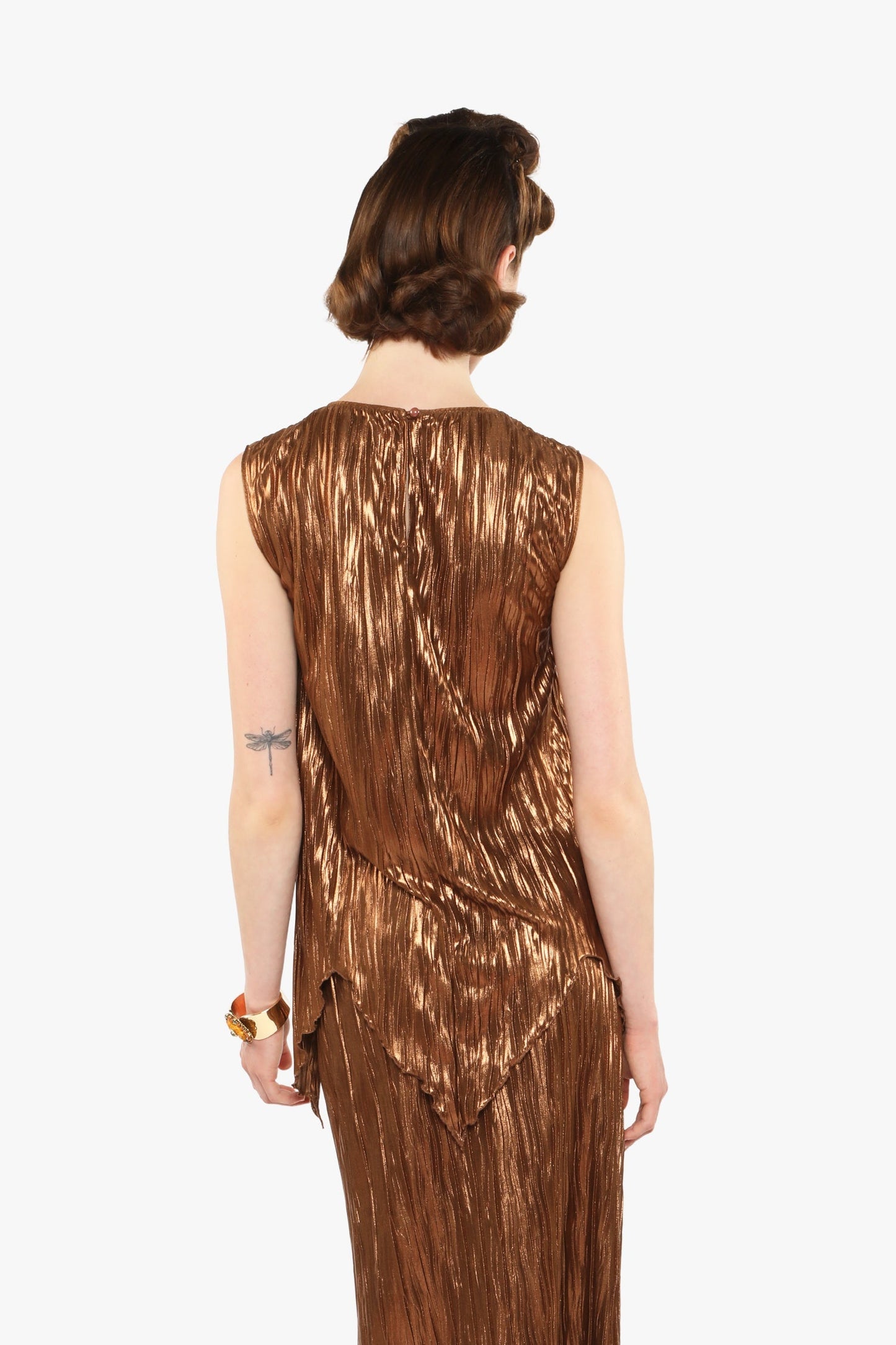Anna Sui Pleats Sleeveless Top