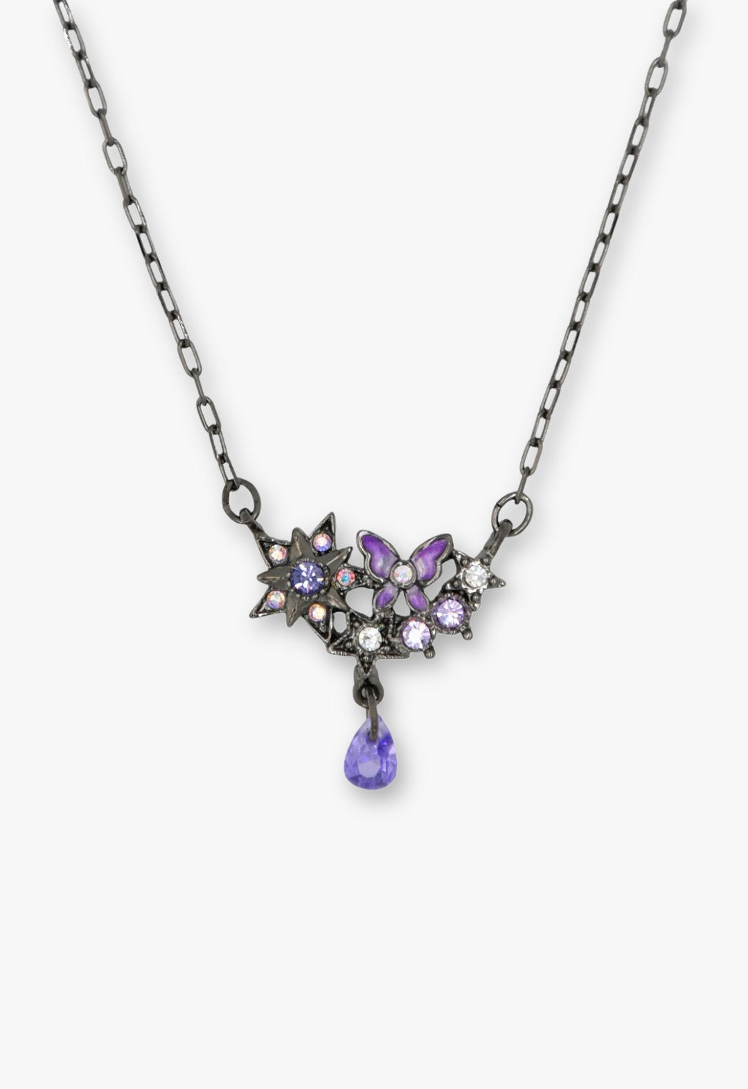Anna Sui Midnight Amethyst Butterfly Necklace