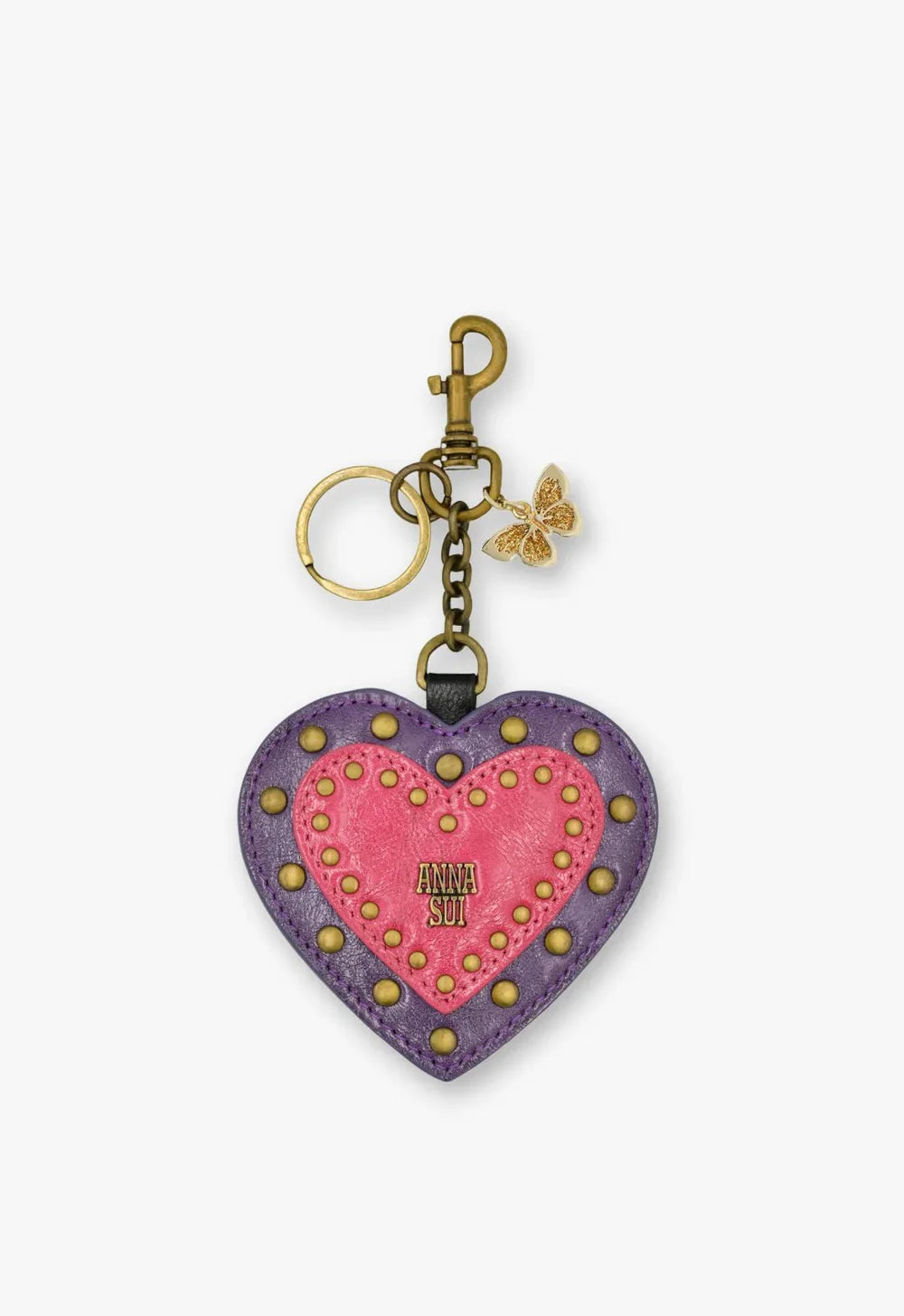 Anna Sui Purple Heart Bag Charm