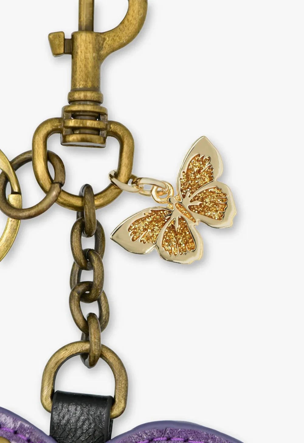 Anna Sui Purple Heart Bag Charm