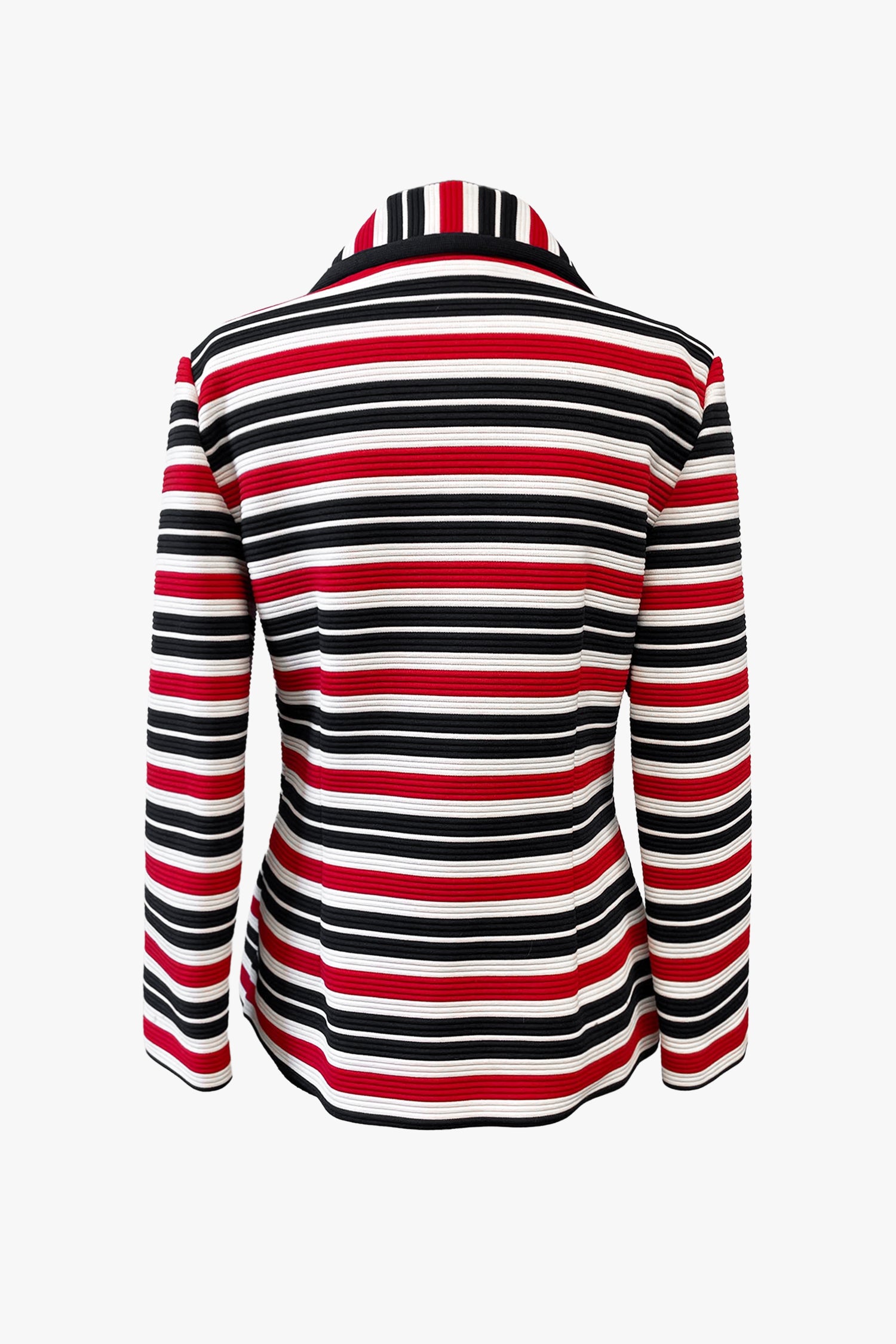 Anna Sui Vintage Butte Knit Striped Blazer