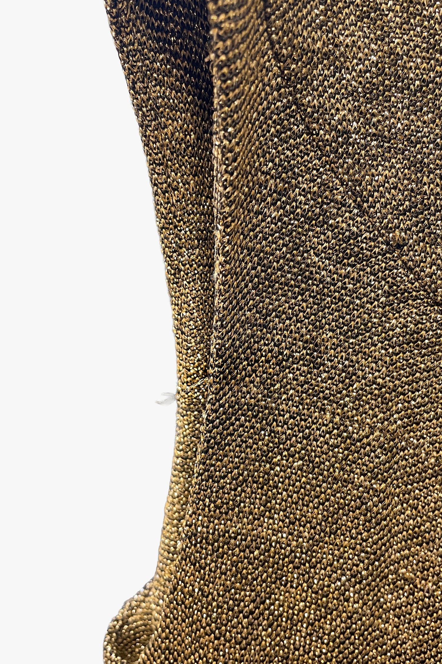 Anna Sui Vintage 60's Gold Metallic Knit Beaded Dress by Irene for D.D. Marsh Originals