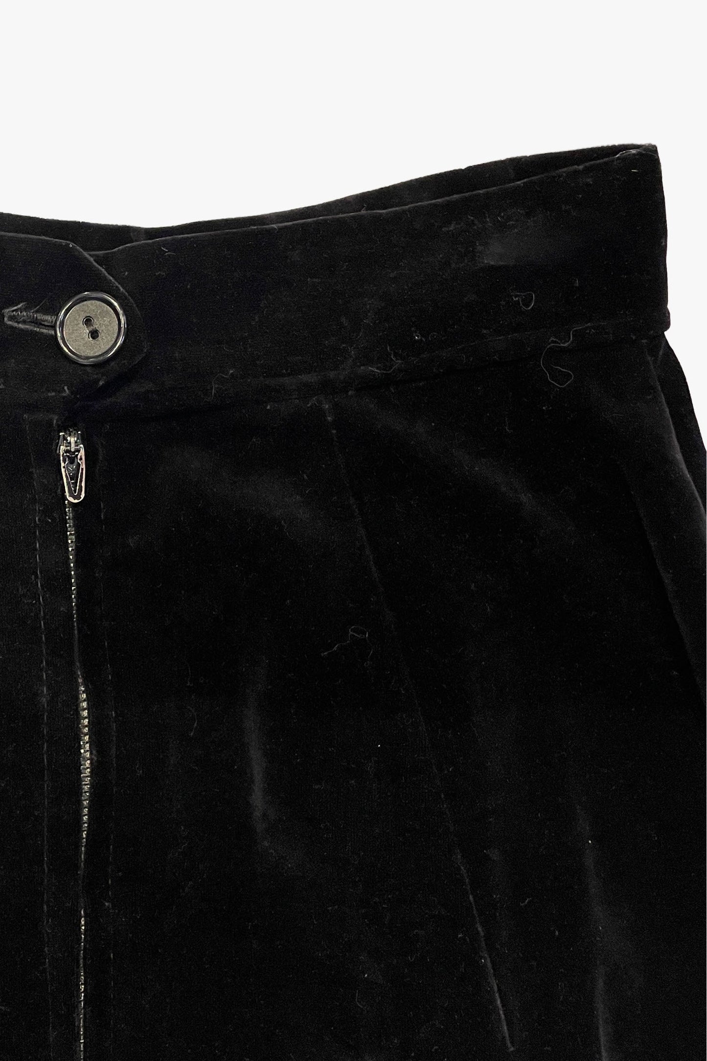 Anna Sui Vintage Velvet Embroidered Mini Skirt