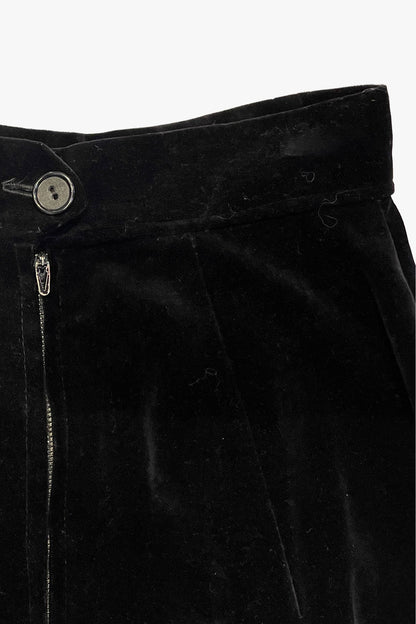 Anna Sui Vintage Velvet Embroidered Mini Skirt