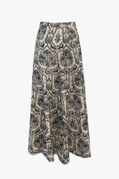 Anna Sui Vintage Wallpaper Print Skirt