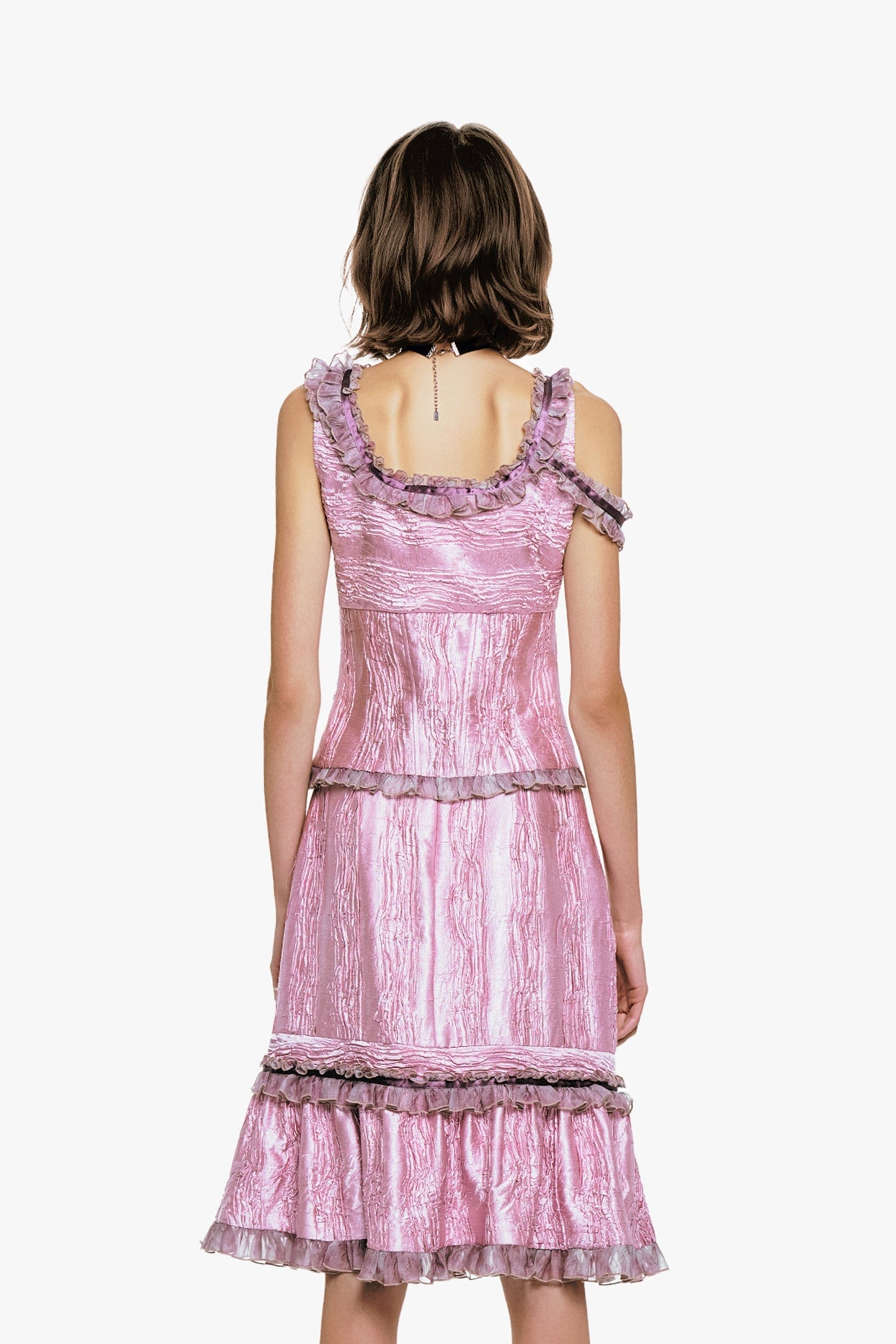 Anna Sui Crushed Satin Bow Top