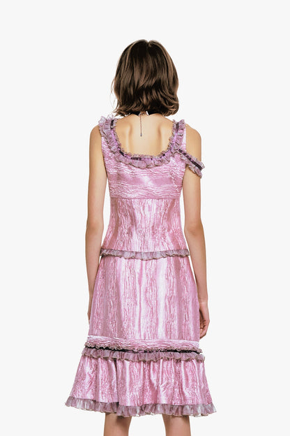 Anna Sui Crushed Satin Bow Top