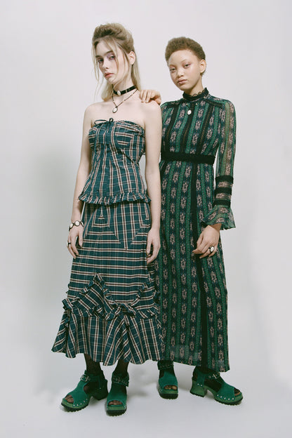 Anna Sui Cameo Stripe Print Maxi Dress