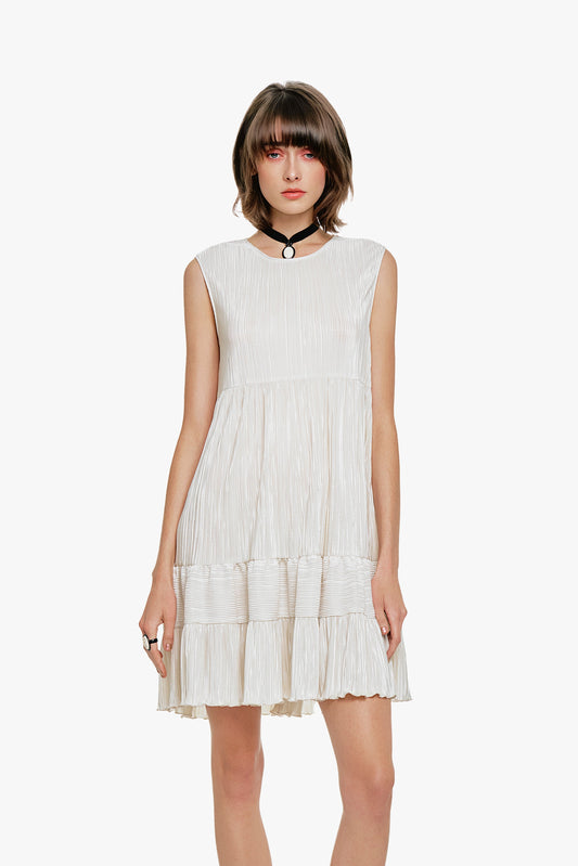 Anna Sui Plissé Babydoll Dress