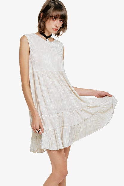 Anna Sui Plissé Babydoll Dress