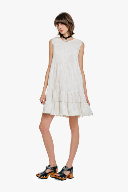 Anna Sui Plissé Babydoll Dress