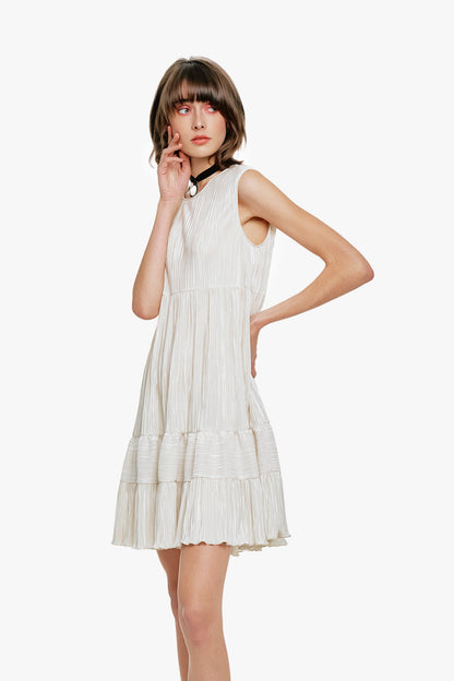Anna Sui Plissé Babydoll Dress