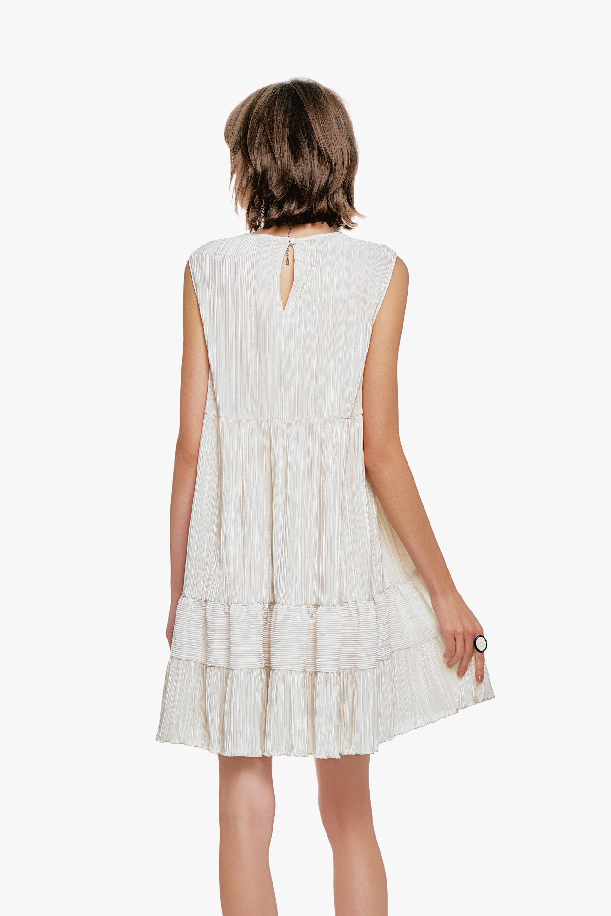 Anna Sui Plissé Babydoll Dress